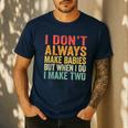 Baby Twins For Pregnant Mum Dad Men's Casual T-Shirt Navy