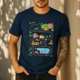On Back Tired Dads Club Car Race Track On Dad Daddy Men's Casual T-Shirt Navy On Back Tired Dads Club Car Race Track On Dad Daddy Men's Casual T-Shirt Navy