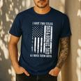 ON BACK I Have Two Titles Dad Bonus Dad Fathers Day Step Dad Men's Casual T-Shirt Navy ON BACK I Have Two Titles Dad Bonus Dad Fathers Day Step Dad Men's Casual T-Shirt Navy