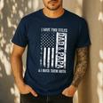 ON Back I Have Two Titles Dad Papa Fathers Day Grandpa Papa Men's Casual T-Shirt Navy