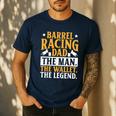 Barrel Racing Dad Horse Barrel Racer Men's Casual T-Shirt Navy