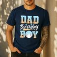 Baseball Ice Cream Drip Dad Of The Birthday Boy Baseball Men's Casual T-Shirt Navy