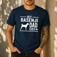 Basenji Dad Best Dog Owner Ever T-Shirt Men's Casual T-Shirt Navy