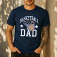 Basketball Dad Coach Sports Fan Men's Casual T-Shirt Navy