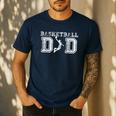 Basketball Dad TShirt Fathers Day For Daddy Papa Father Men's Casual T-Shirt Navy