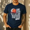 Basketball Mom Or Dad Basketball Parent Men's Casual T-Shirt Navy
