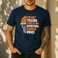 Basketball Not Yelling This Is My Basketball Coach Dad Men's Casual T-Shirt Navy