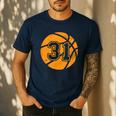 Basketball Player 31 Basketball Mom Dad Jersey Number 31 Men's Casual T-Shirt Navy