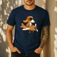 Beagle Flying a Plane Pilot Airplane Dog Mom Dad Men's Casual T-Shirt Navy Beagle Flying a Plane Pilot Airplane Dog Mom Dad Men's Casual T-Shirt Navy