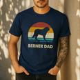 Berner Dad For Men Bernese Mountain Dog Vintage Dad Men's Casual T-Shirt Navy