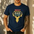 Best Buckin' Dad Ever Shirt Men Hunting Fathers Day Men's Casual T-Shirt Navy
