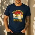 Best Bunny Dad Ever Rabbit Lover Father Pet Rabbit Men's Casual T-Shirt Navy