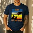 Best Cat Dad Ever Fist Bump For Fur Daddies Men Women Girls Kids Men's Casual T-Shirt Navy