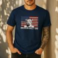 Best Dog Dad Ever American Flag American Bully Dad Men's Casual T-Shirt Navy Best Dog Dad Ever American Flag American Bully Dad Men's Casual T-Shirt Navy