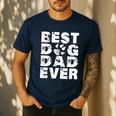 Best Dog Dad Ever Shirt Dog Father Men Women Girls Kids Men's Casual T-Shirt Navy