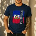 Best Haitian Dad Ever Haiti Daddy Father's Day Men's Casual T-Shirt Navy