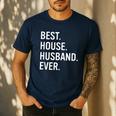 Best House Husband Ever Stay At Home Dad Men's Casual T-Shirt Navy