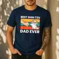 Best Shih Tzu Dad Ever Shih Tzu Men's Casual T-Shirt Navy