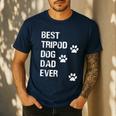 Best Tripod 3 Legged Dog Dad Novelty Dog Dad TShirt Men's Casual T-Shirt Navy
