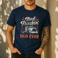 Best Truckin Dad Ever Trucker Truck Driver Father's Day Men Men's Casual T-Shirt Navy