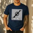 Bicycle DADS Old Guy WHO Ride Bikes BMX Mountain OR Road Men's Casual T-Shirt Navy