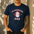 Bloodhound Dad Dog Father Men's Casual T-Shirt Navy