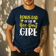Bonus Dad Of The Bee Day Girl Birthday Party Family Men's Casual T-Shirt Navy