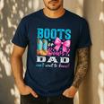 Boots Or Bows Dad Loves You Gender Reveal Party Men's Casual T-Shirt Navy