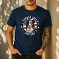 Border Collie Dog Owner For Men Border Collie Dad Men's Casual T-Shirt Navy