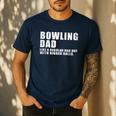 Bowling Dad Like A Regular Dad But Bigger Balls Bowling Dad Men's Casual T-Shirt Navy