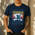 Boxer Dog For Men Women Boxer Dog Dad Mom Small Men's Casual T-Shirt Navy