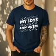 My Boys Can Swim T-Shirt First Time Dad To Be Men's Casual T-Shirt Navy My Boys Can Swim T-Shirt First Time Dad To Be Men's Casual T-Shirt Navy