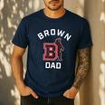 Brown University Bears Arched Dad Men's Casual T-Shirt Navy Brown University Bears Arched Dad Men's Casual T-Shirt Navy