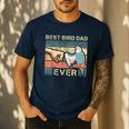 Budgie Dad Bird Lover Father Animal Enthusiast Bird Guy Men's Casual T-Shirt Navy