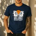 Bulldogs Basketball Shirt Basketball Mom Dad Players Tshirt Men's Casual T-Shirt Navy