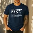 Bunny Dad Definition Rabbit Lover Men's Casual T-Shirt Navy