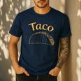 Burrito Taco Taquito Dad Mom Child Baby Matching Family Men's Casual T-Shirt Navy