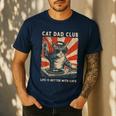 Cat Dad Club Life Is Better With Cats Cat Dad Cat Men's Casual T-Shirt Navy