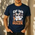 Cat Dad The Man The Myth The Snack Dealer Men's Casual T-Shirt Navy