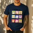 Cat Lover Cat Mom Cat Dad Crazy Cat Lady Cattitudes Men's Casual T-Shirt Navy