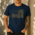 Cheer Dad Camo American Flag Cheerleader Supporter Men's Casual T-Shirt Navy Cheer Dad Camo American Flag Cheerleader Supporter Men's Casual T-Shirt Navy