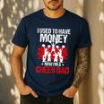 Cheer Dad Cheerleading Fathers Day Men's Casual T-Shirt Navy