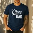 Cheer Dad Green Cheerleading Matching Parents Men's Casual T-Shirt Navy