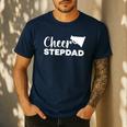 Cheer Stepdad Cheerleading Step Dad Cheerleader Stepfather Men's Casual T-Shirt Navy