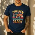 Chicken Daddy Farmer For Men Men's Casual T-Shirt Navy