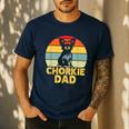 Chorkie Dad Retro Sunset Chihuahua Yorkie Mix Lover Men's Casual T-Shirt Navy
