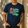 Christmas Twins Expecting Dad T-Shirt Pregnant Wife Tee Men's Casual T-Shirt Navy