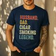 Cigar Lover For Dad Men Vintage Cigar Saying Men's Casual T-Shirt Navy