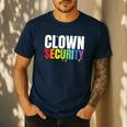 Clown Security Halloween Dad Mom Costume Men's Casual T-Shirt Navy