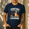 Cool Bowling Men Dad Bowler Fun Crazy Best Bowling Men's Casual T-Shirt Navy
